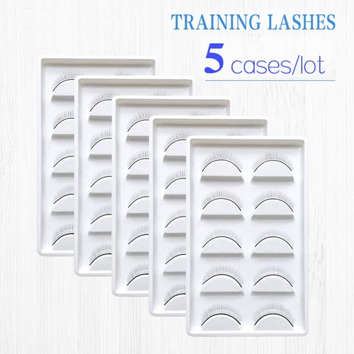 25 Pairs Practice Lashes for Eyelash Extensions Supplies Self-adhesive Practice Lashes Strip for Training Lash Extensions Beginner by WENDY LASHES