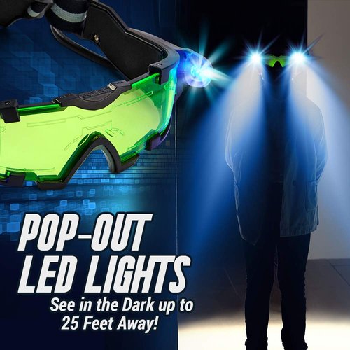 SLF Night Vision Goggles for Kids with Invisible Ink Pen Spy Kit, See in the Dark with Spy Gear, Write Secret Messages with Spy Gadgets, Perfect Spy Ninjas Mission Kit for Play, Spy Kit for Kids 8-12