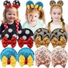 JOYOYO Sequin Mouse Ears Hair Clips,Glitter Hair Bows Cute Mice Ears Hair Clips Barrettes for Women Girls Hair Accessories for Costume Party Favor Halloween Christmas Decoration