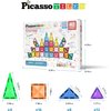 PicassoTiles Magnetic Tiles Building Blocks Mini Size Diamond Series Magnet Toys Travel Size On-The-Go Magnets Construction Sensory Toys Gifts Educational Set STEM Learning Kit Playset PTM40