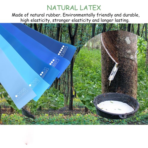 VeTEur 5Pcs (Set of 5 in 1) Cool Tone Workout Bands, Resisrtance-Bands for Workout, Physical Therapy, Fitness Warm-Up, Workout Sets for Women, Yoga-Free Carrying Bag