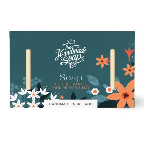 The Handmade Soap Company Soap Bar, Bitter Orange, Pink Pepper, & Hay Handmade Bar of Soap, Natural Bar Soap, Organic Bath Soap, Cruelty Free & Vegan Hand Soap Bar, 5 oz