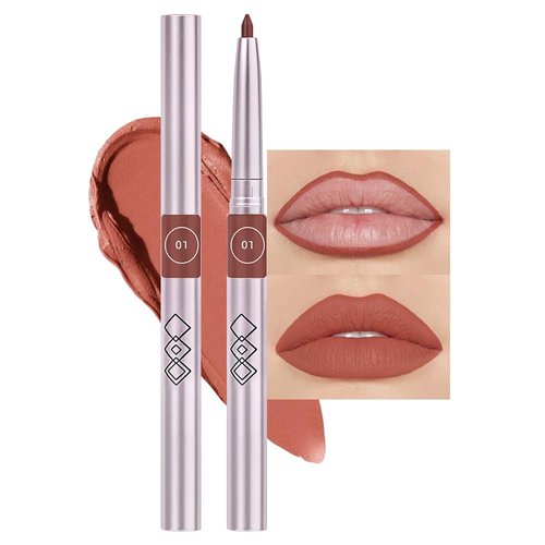 lip liner pencils, Modern Classic Lip Liner, Lip Liner Pigmented Vegan Matte, Lasting Finish Lip Liner, Luxurious Creamy Long Lasting Lip Liner, Prevents Feathering and Fading (01#Cream Orange, 1)