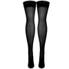NuVein Sheer Compression Stockings for Women, 15-20 mmHg Support, Medium Denier, Thigh High, Closed Toe, Black, Small