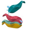 SES Creative: Fish in A Row - 4 Fish Boats, Linking Colorful Toy Boats, Stacking & Scooping, Bathtime Play & Water Activity, Baby-Toddler-Kids 10mo+