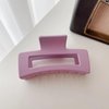 Pack of 6 Acrylic Hair Claw Clips, Square, Frosted Matte Finish, Frosted Luxury Woman, Jelly Matte Hair Claw Clips Square Hair Claw