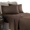 Luxurious 300-Thread-Count Egyptian Cotton 300TC Duvet Set and 2 Shams, Califronia King, Chocolate Solid 300 TC