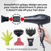 SnozzlePro Universal Hair Dryer Attachment Concentrator Nozzle Replacement and Silicone Nozzle Adapter - Fits Most Blow Dryer Nozzle Diameters from 1.5” to 2.25” (Bundle, 2 Items)