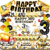 90 Pcs Dump Truck Party Decorations for Boys Baby .Construction 3rd Birthday Party Supplies，Construction 3rd Birthday Party Supplies for Boys, Construction Birthday Party Supplies for 3 Year Old Boy
