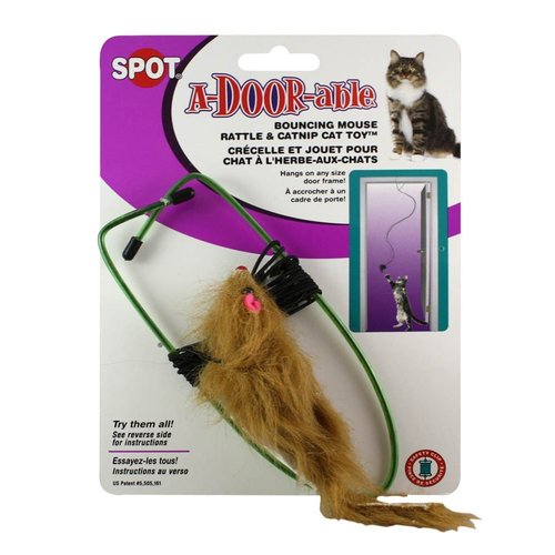 A-Door-Able Bouncing Mouse Rattle and Catnip Toy