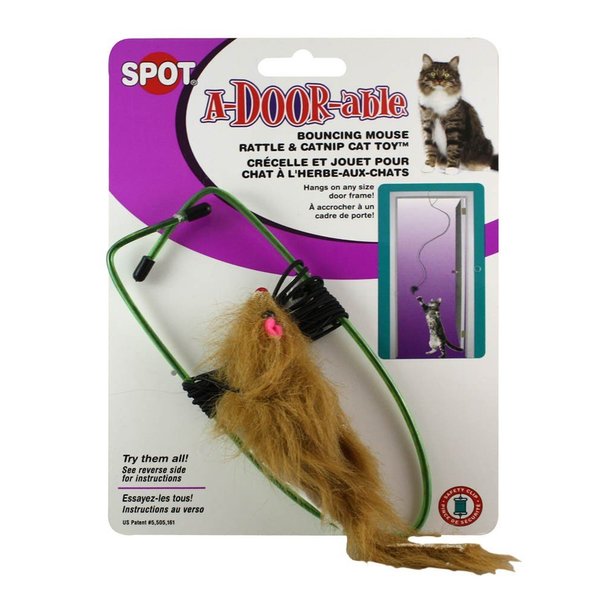 A-Door-Able Bouncing Mouse Rattle and Catnip Toy