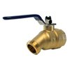 American Valve M76QT 3/4" Quarter Turn Hose Bibb FIP, 2 port, 3/4-Inch, Brass