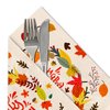 Gatherfun Thanksgiving Party Supplies Fallen Leaves Disposable Paper Napkins for Happy Thanksgiving Dinner Party Fall Party Decorations 50 Pack