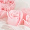 Efavormart 4 Pack | 24 Pcs Blush/Rose Gold Scented Rose Soap Party Favors with Gift Box and Ribbon