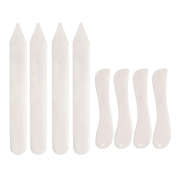 8 PCS Bone Folder Tool, Plastic Bone Folder Paper Creaser Set Scoring Tool for Paper Crafts Book-Binding Card Making and Office Supplies for DIY Handmade Leather Burnishing Bookbinding Books Cards