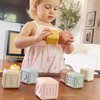 YIVEKO Baby Blocks Toys Stacking for Babies Silicone Soft Building Blocks Teethers Toys Montessori Toys for Babies Education Toys for Toddler Baby 8 PCS-Gentle