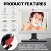 ToiletTree Products Fogless Shower Shaving Mirror with Squeegee - Anti-Fog, Rust-Proof, Impact-Resistant Bathroom Mirror Removable Adhesive Mount, Easy to Clean, Adjustable