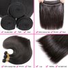 Straight Bundles Human Hair 3 Bundles 18 20 22 Bundles Human Hair Straight Human Hair Bundles 10A Unprocessed Brazilian Virgin Hair Bundles Natural Black Hair Extensions