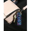 gearider Tropical Palm Leaves Design Portable Lip Gloss Tube Holder Keychain, Chapstick Sleeve