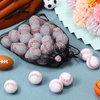 40 Pcs Mini Foam Baseballs, 1.18 Inch Baseball Stress Balls with Drawstring Mesh Bag Baseball Party Favors Soft Baseball Foam Toy Mini Foam Sport Ball for Anxiety Relief Relaxation Party Teens Adults