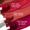 Ruby Kisses Velvet Lip Cream, Matte Finish Lipstick, Rich Color, Long Lasting Lip Stain, Lightweight, Nourishing, Hydration, High Pigment Lip Tint (SCARLET ROUGE)