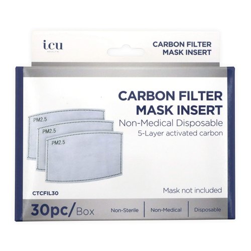 PM 2.5 Activated Carbon Filter Replacement Pads by ICU Health – 5 Layer Anti-Fog Anti-Haze Filter Paper (30 PCS)