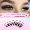 Individual Lashes Kit 280Pcs Fluffy Lash Clusters 60D D Curl DIY Lash Extension Kit with Lash Bond and Seal and Lash Applicator 10-16mm Eyelash Extension Kit DIY at Home, by FOINEMYED