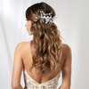 Dohia Crystal Bride Wedding Hair Comb Pearl Bridal Hair Piece Hair Accessories Rhinestone Bridesmaid Side Combs ST1-ZZFS