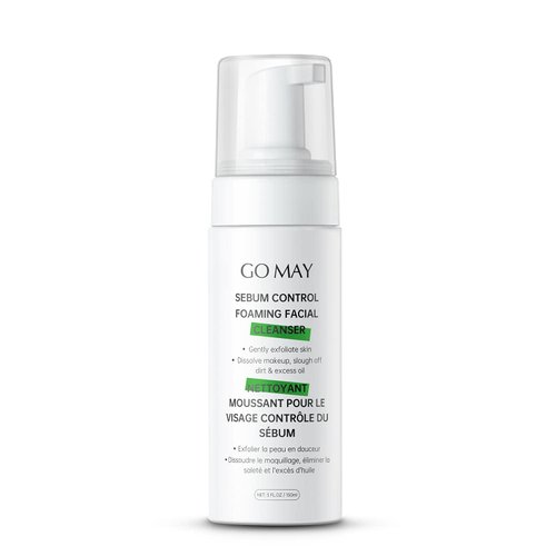 GO MAY Sebum Control Foaming Facial Cleanser, FC01 | Achieves Clear Skin | Gentle Cleansing Formula | Everyday Skin Cleanser | 5 FL.OZ