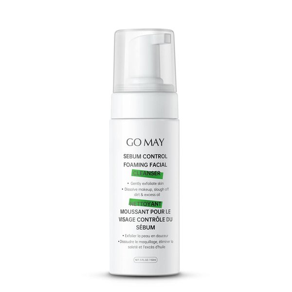 GO MAY Sebum Control Foaming Facial Cleanser, FC01 | Achieves Clear Skin | Gentle Cleansing Formula | Everyday Skin Cleanser | 5 FL.OZ