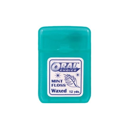 Waxed Flat Mint Ribbon Dental Floss, 144 pcs