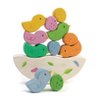 Tender Leaf Toys - Rocking Baby Birds - 12 Piece Balance Toy - STEM Toy - Early Learning to Develop Strategic Thinking and Fine Motor Skills - Wooden Toy Stacker & Balance Educational Game - Age 18m+