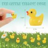 GADIEDIE 260pcsYellow Mini Resin Ducks, Tiny Duck for Home Hide Prank Game Dollhouse Decor Aquarium Potted Miniature Landscape DIY Ornament