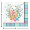 Creative Converting Easter Plaid Beverage Napkins, 5", Multi-color