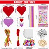 Valentines Day Crafts for Kids, 361PCS Valentines Heart DIY Crafts Felt for Class Game Activities, 108 Felt Hearts, 36 Wooden Beads, 60 Pom Poms, 50 Googly Eyes, Valentines Party Favor Crafts