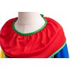 Dressy Daisy Carnival Clown Halloween Costume Dress Up Outfit Set with Rainbow Wig for Kids Boys or Little Girls Size 5-6