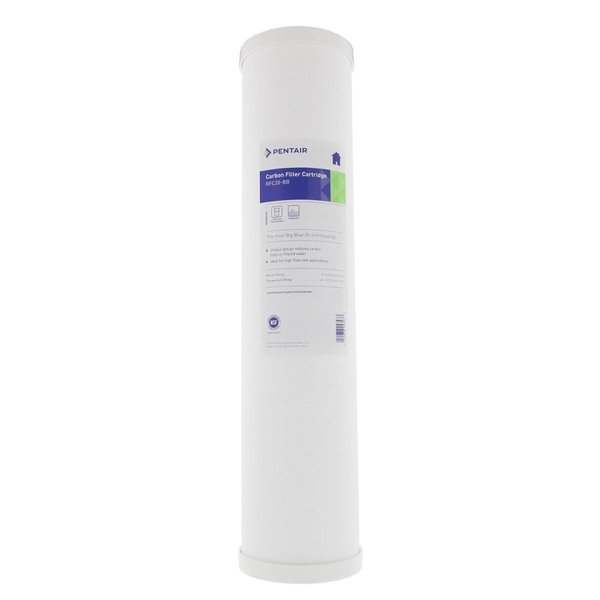 Pentair Pentek RFC-20 Carbon Water Filter, 20-Inch, Whole House Radial Flow Carbon Replacement Cartridge with Granular Activated Carbon (GAC) Filter, 20" x 2.5", 25 Micron