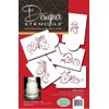Designer Stencils C480 Five Scroll Cake Stencil Set, Beige/semi-transparent