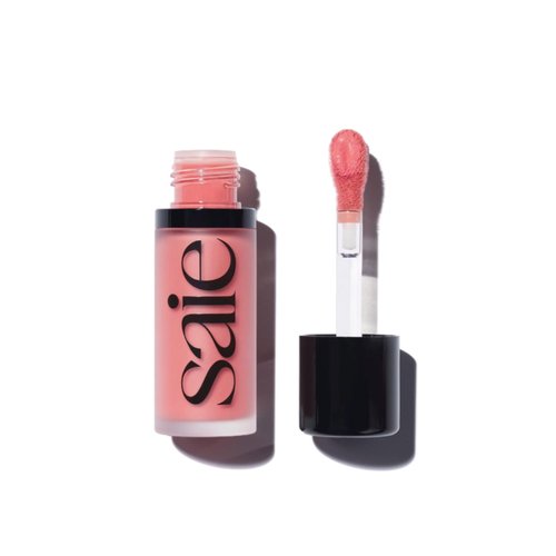 Saie Dew Blush - Lightweight Liquid Blush with a Blendable + Buildable Cream Finish - Dewy Cheek Tint with Doe Foot Wand Makeup Applicator - Travel Size Holiday Gifts - Sweetie (.40 oz)