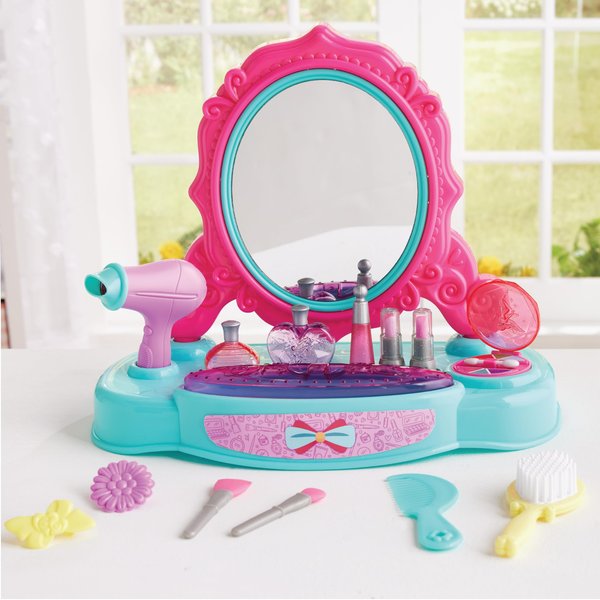 Kidoozie Glamour Girls Styling Center - Pretend Play Cosmetics and Beauty Set for Children Ages 3+