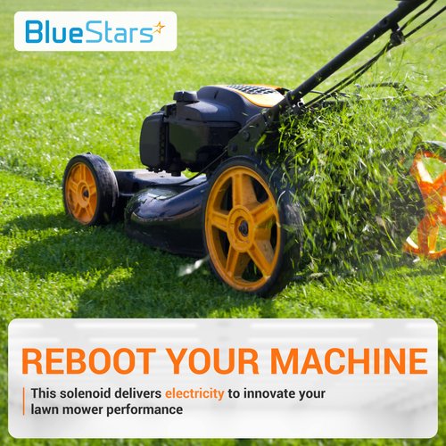 BlueStars 12V 4-Terminal 117-1197 Starter Solenoid with 2 Hole Bracket - Exmark Lawn Boy Toro 104-3189 Lawn Mower Universal Solenoid - Replaces EXMARK 513075