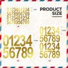 260 Pcs Mailbox Numbers Sticker Adhesive Numbers Mailbox Numbers for Outside Reflective Vinyl Waterproof Numbers Address Number for Residence and Mailbox Signs, 1 Inch 2 Inch 3 Inch (Gold Word)