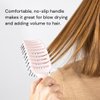 L'ANGE HAIR Siena Flexi Curved Vented Hair Brush | Detangle Brush with Nylon Bristles | Best Brush for Tangles and Knots | Ideal Brush for Men and women | Flexible Vented Brush for Airflow (Blush)