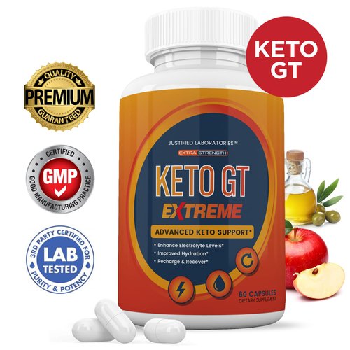 (2 Pack) Keto GT Extreme Keto Pills 1675MG New & Improved Formula Contains Apple Cider Vinegar Extra Virgin Olive Oil Powder Green Tea Leaf 120 Capsules