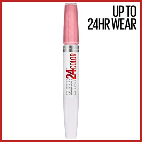 Maybelline Super Stay 24, 2-Step Liquid Lipstick Makeup, Long Lasting Highly Pigmented Color with Moisturizing Balm, So Pearly Pink, Coral Pink, 1 Count