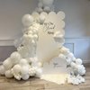 Awenztech 120pcs White Balloon Arch Kit, 18 12 10 5 inch White Latex Balloons Different Sizes White Balloon Garland for Engagement Bachelorette Bridal Shower Wedding Party Birthday Decorations
