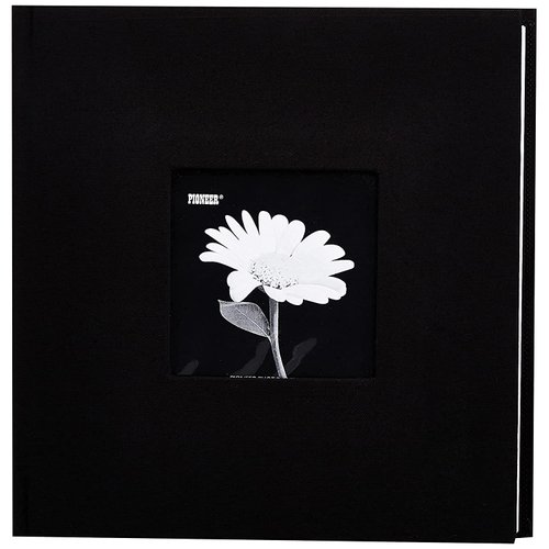 Fabric Frame Cover Photo Album 200 Pockets Hold 4x6 Photos, Deep Black