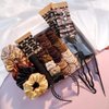 Hair Accessories Set for Women, Ponytail Holders, Hair Scrunchies, Hairbands, Scrunchy Hair Ties, Hair Styling Tool Set (1163PCS(brown)