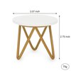 1 12 Scale Dollhouse Furniture Mini Circle Coffee Table Miniature Decor for Living Room Bedroom Family Room Kitchen Balcony Fairy Garden Project Decoration (Golden Stand)