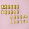 Gold Press on Nail Square Fake Nail Glue on Nail Gold Mirror Nail Design Artificial False Nails Short for Women Girls Stick On Nail for Acrylic Nails